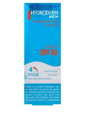 کرم ضد آفتاب فاقد چربی هیدرودرم مدل Men SPF35 وزن 50 گرم