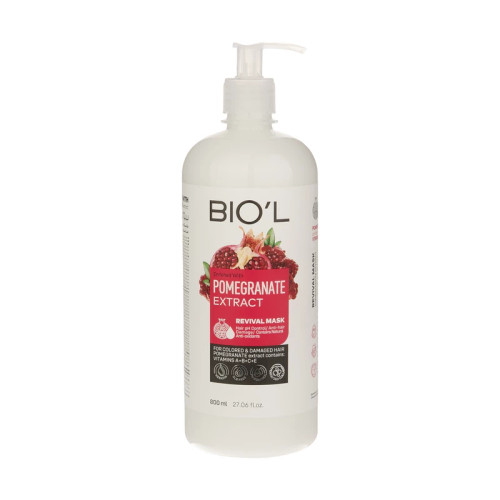 ماسک مو برند بیول، حجم 800 میلیلیتر دارای عصاره انار، مدل Pomegranate