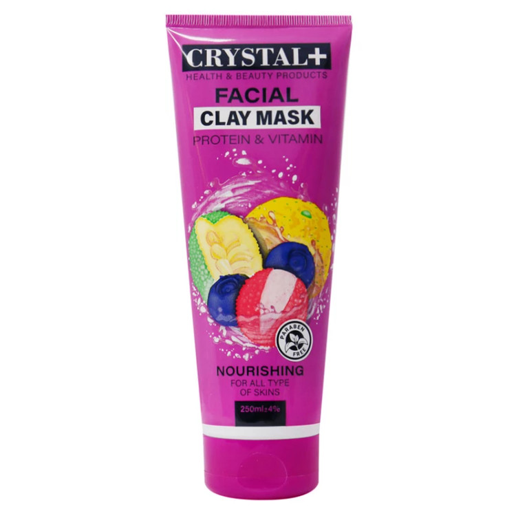 ماسک صورت کریستال مدل خاک رس، پروتئین و ویتامین حجم 250 میلیلیتر