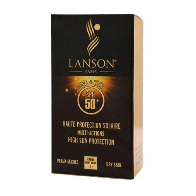 کرم ضدآفتاب بدون رنگ لانسون، با SPF50، شماره 1، مناسب انواع پوست، حجم 40 میلی‌لیتر