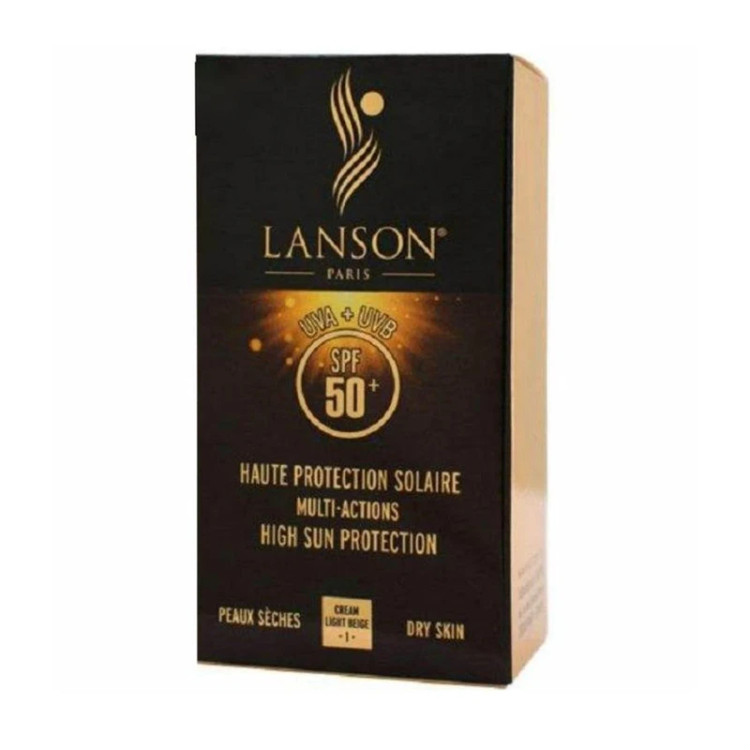 کرم ضدآفتاب بدون رنگ لانسون، با SPF50، شماره 1، مناسب انواع پوست، حجم 40 میلیلیتر