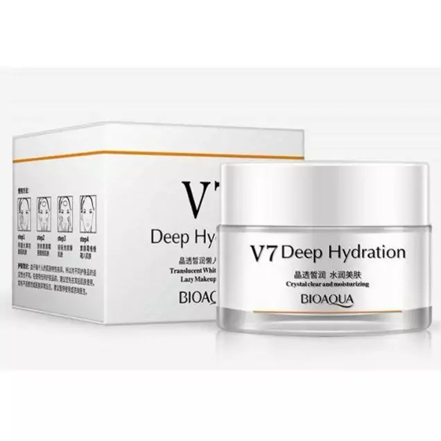 کرم آبرسان و روشن کننده پوست ویتامینه V7 بیواکوا 50 گرم