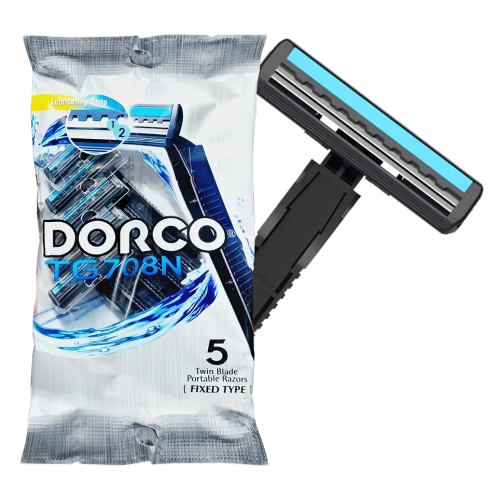 ژیلت " 2 لبه " دورکو - 5 عدد ژیلت با نوار صابونی نرم کننده ( سری TG708N )