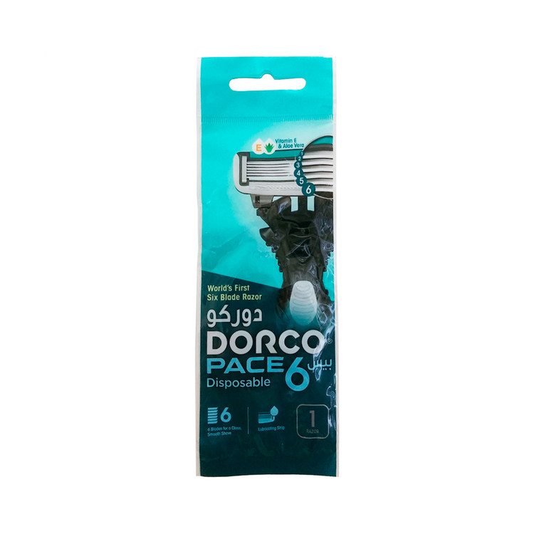 خودتراش، تیغ و ژیلت 6 لبه مردانه یکبار مصرف دورکو Dorco Pace 6