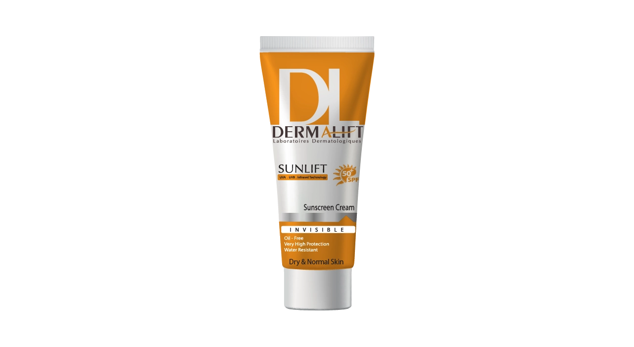 کرم ضد آفتاب بدون رنگ درمالیفت برای پوست خشک +SPF 50 حجم 40 میلی لیتر