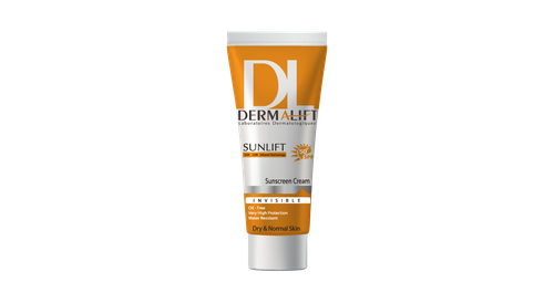 کرم ضد آفتاب بدون رنگ درمالیفت برای پوست خشک +SPF 50 حجم 40 میلی لیتر