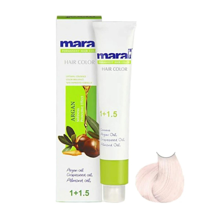 رنگ مو مارال با رنگ بلوند دودی روشن شماره 12.1، حجم 100 میلیلیتر