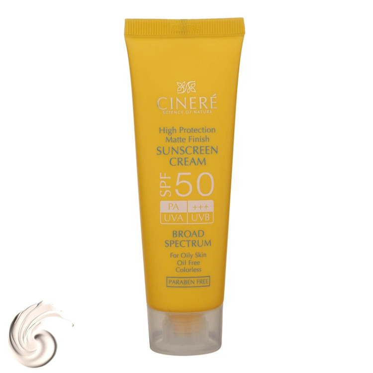 ضد آفتاب بی رنگ سینره SPF 50 حجم 50ml