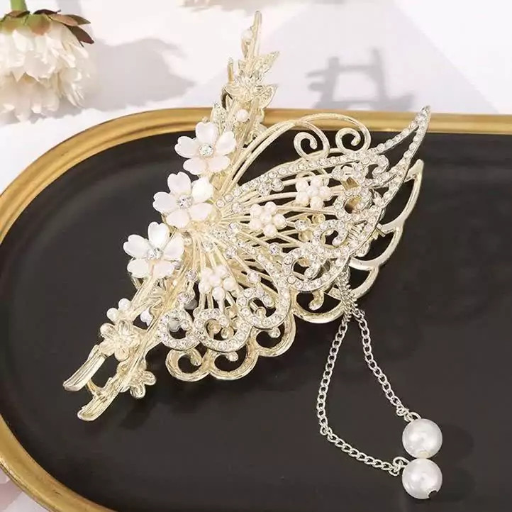 کلیپس فلزی پروانه گلدار