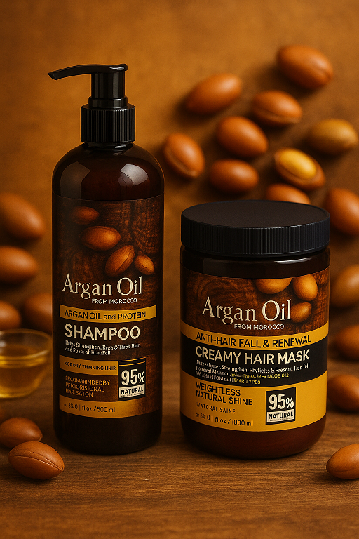 شامپو و ماسک بدون سولفات لایتنس حاوی روغن آرگان