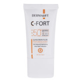 فلوئید ضد آفتاب بدون رنگ درمالیفت SPF 50 مدل C-FORT مناسب برای انواع پوست حجم 40 میلی لیتر