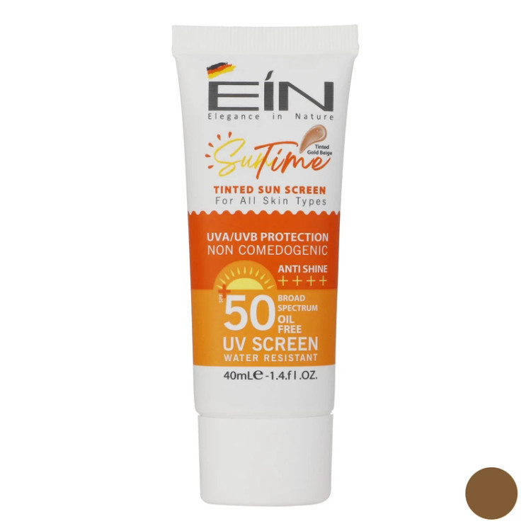 کرم ضد آفتاب ای آی ان EIN رنگ بژ طبیعی و فاقد چربی با SPF 50