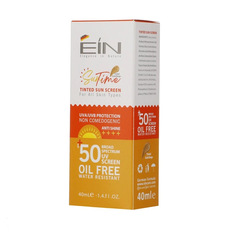 کرم ضد آفتاب ای آی ان EIN رنگ بژ طبیعی و فاقد چربی با SPF 50
