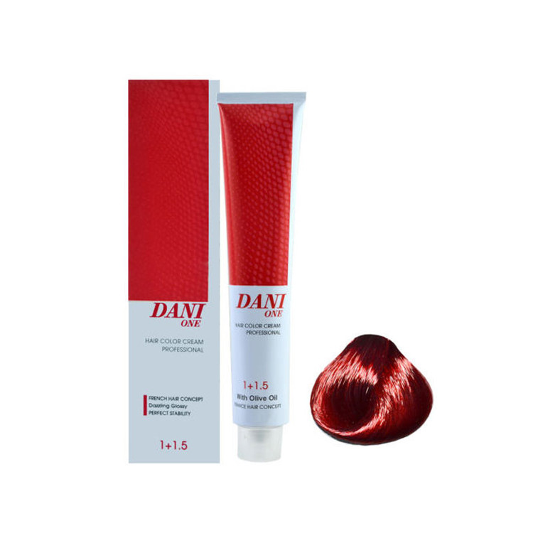 رنگ مو دنی وان شماره 7.60حجم 100 میلی لیتر رنگ قرمز شعله