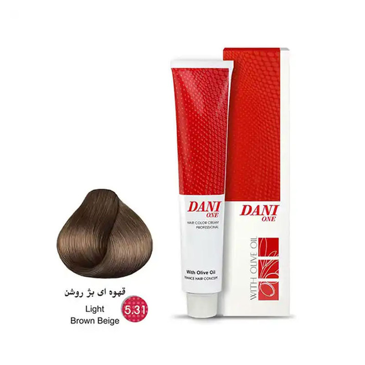 رنگ مو دنی وان شماره 5.31 حجم 100 میلی لیتر رنگ قهوه ای بژ روشن