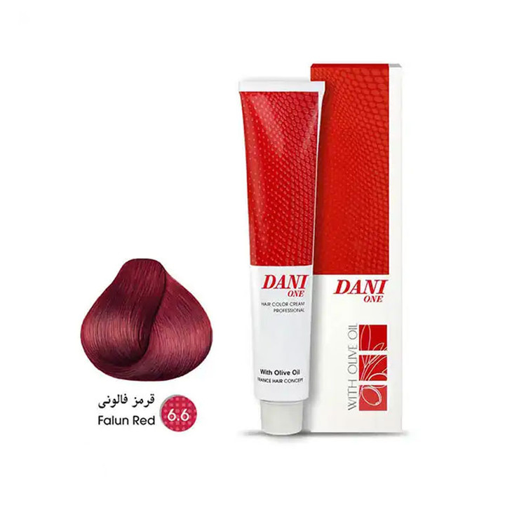 رنگ مو دنی وان شماره 6.6 حجم 100 میلی لیتر رنگ قرمز فالونی
