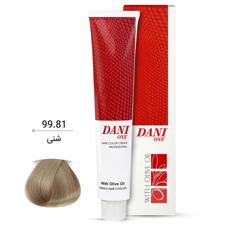 رنگ مو دنی وان شماره 99.81 حجم 100 میلی لیتر رنگ شنی