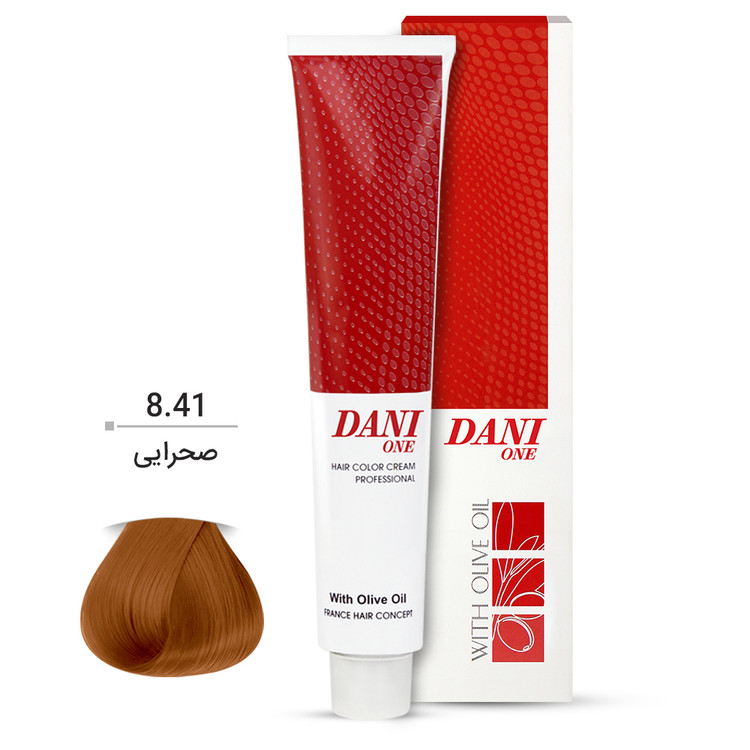 رنگ مو دنی وان شماره 8.41 حجم 100 میلی لیتر رنگ صحرایی