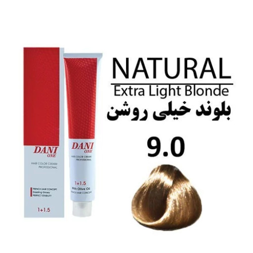 رنگ مو دنی وان شماره 9.0 حجم 100 میلی لیتر رنگ بلوند خیلی روشن