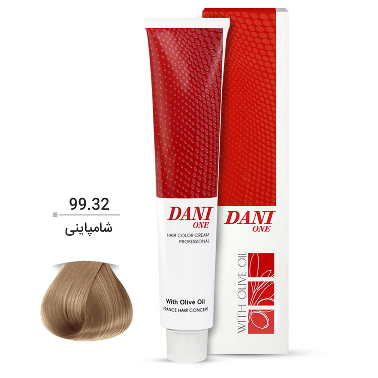 رنگ مو دنی وان شماره 99.32 حجم 100 میلی لیتر رنگ شامپاینی