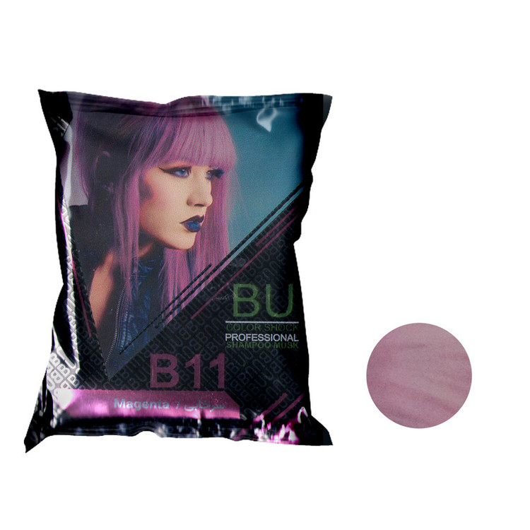 شامپو رنگ مو بی یو مدل B11 حجم ۳۰ میلی لیتر رنگ سرخابی