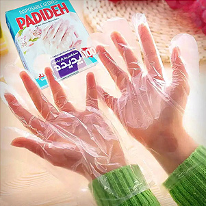 دستکش یکبار مصرف پدیده 100 عددی