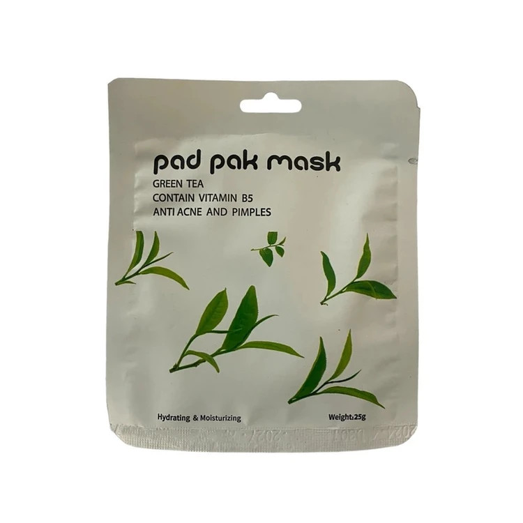 ماسک ورقه ای صورت پد پاک مدل چای سبز وزن 25 گرم