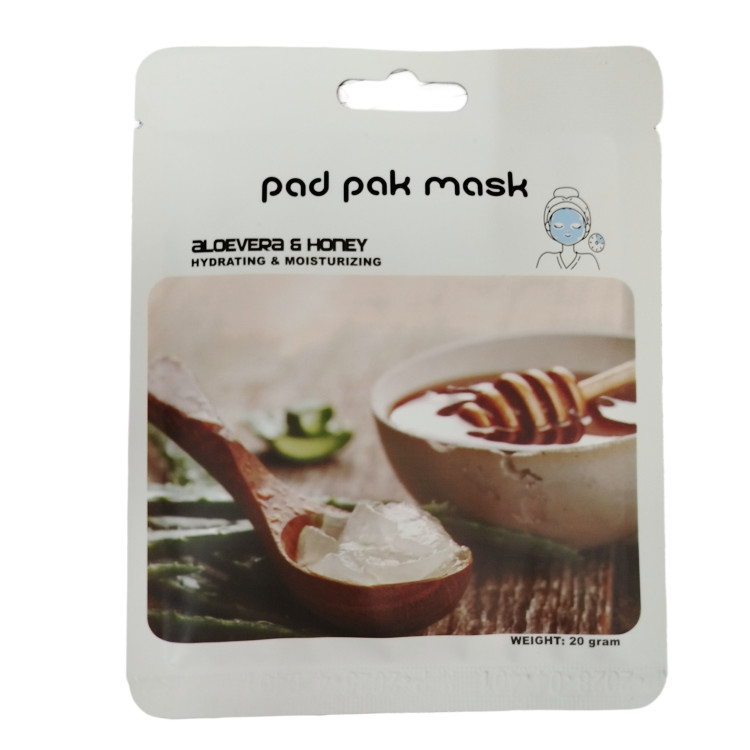 ماسک ورقه ای صورت پد پاک مدل آلوئه ورا و عسل وزن 25 گرم