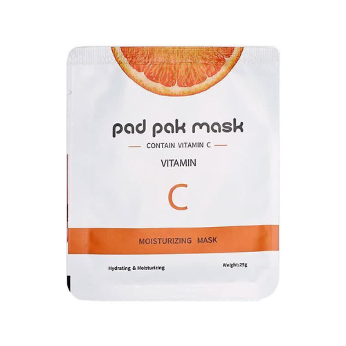 ماسک ورقه ای صورت پد پاک مدل ویتامین C وزن 25 گرم