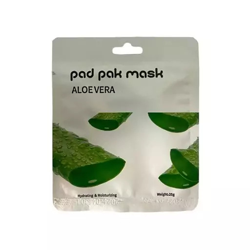 ماسک ورقه ای صورت پد پاک مدل آلوئه ورا وزن 25 گرم