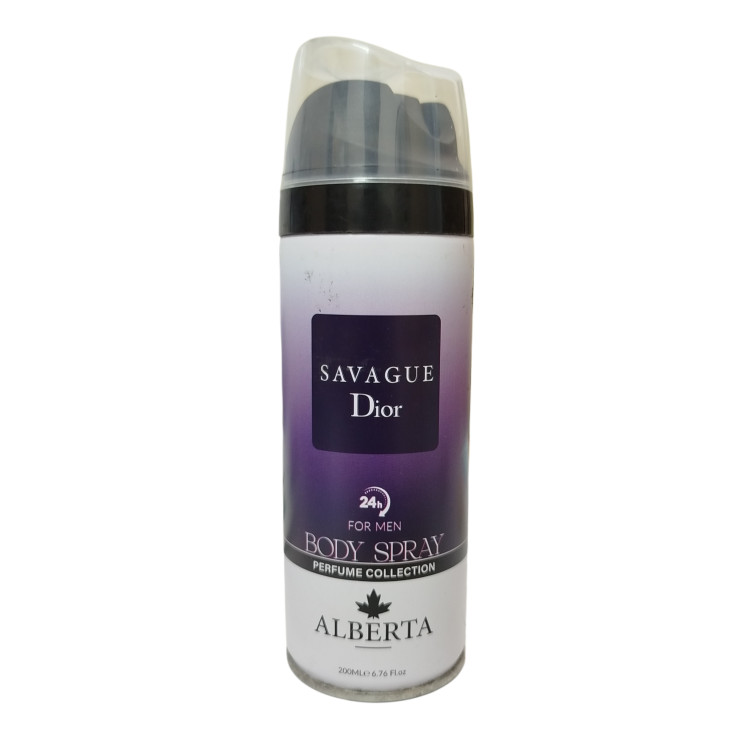اسپری خوشبو کننده بدن مردانه آلبرتا مدل ساواج دیور SAUVAGE DIOR حجم 200 میلی لیتر