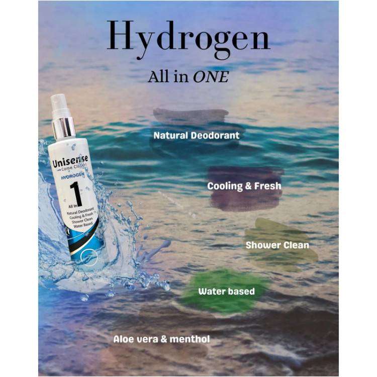 اسپری بدن مردانه یونی سنس مدل HYDROGEN حجم 160 میلی لیتر