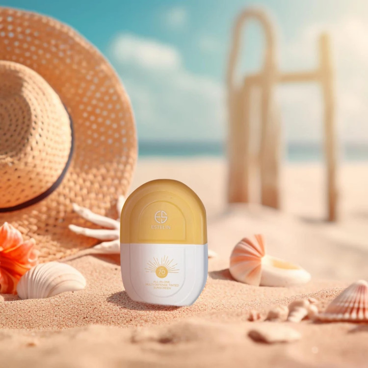 کرم ضدآفتاب رنگی استیلن SPF70 مدل All-In-One مناسب برای انواع پوست، حجم 50 گرم