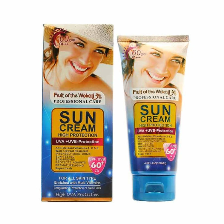 کرم ضدآفتاب بی رنگ وکالی spf60 حجم 130 میلی لیتر