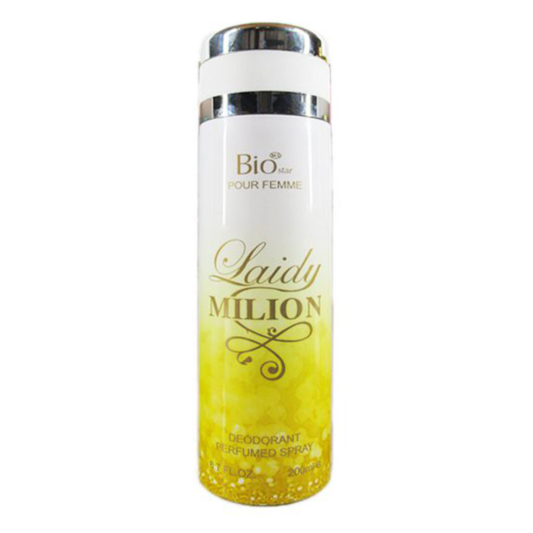 اسپری بدن زنانه بیو استار مدل لیدی میلیون Laidy MILION حجم 200 میلی لیتر