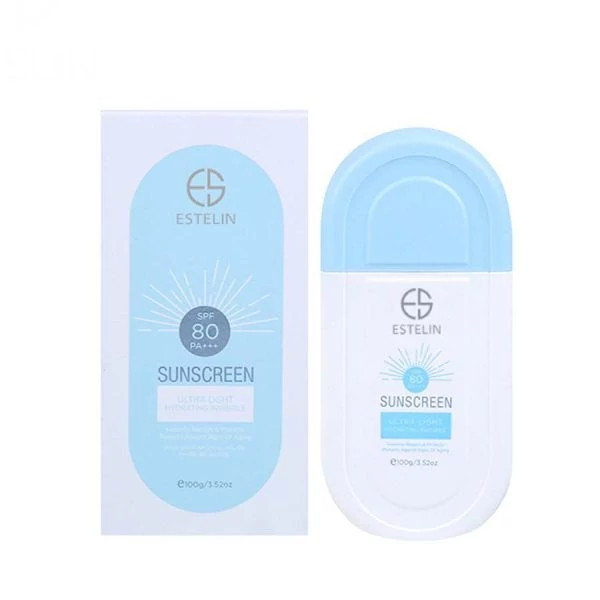 کرم ضد آفتاب بدون رنگ استلین، SPF80، مدل ultra light، مناسب انواع پوست و حجم 100 میلیلیتر