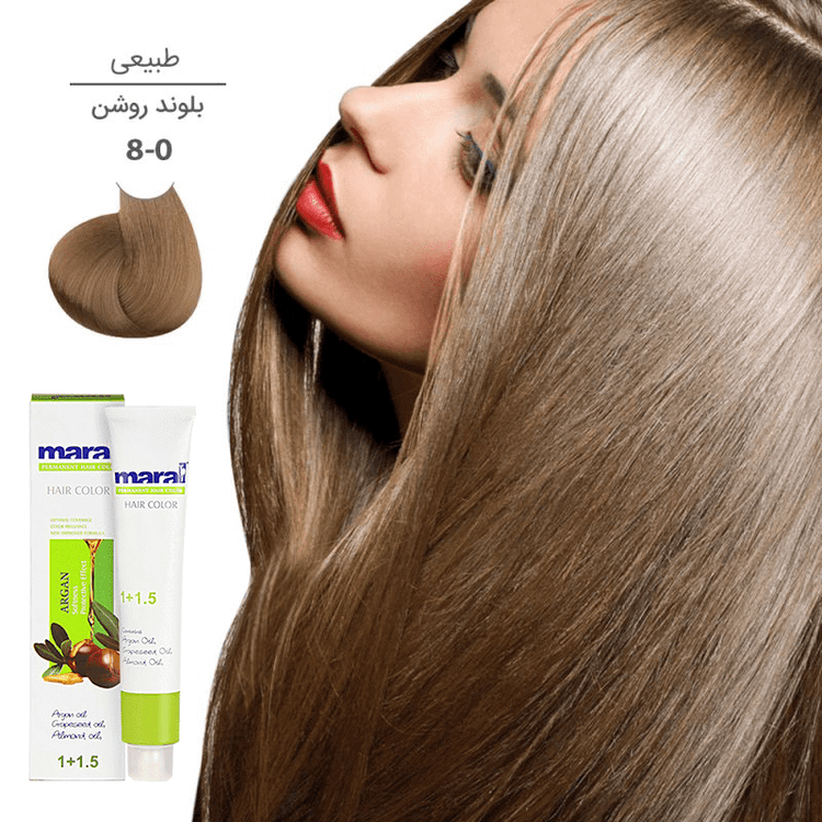 رنگ مو مارال با رنگ بلوند روشن شماره 8.0، حجم 100 میلیلیتر