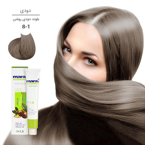 رنگ مو مارال با رنگ بلوند دودی روشن شماره 8.1، حجم 100 میلیلیتر