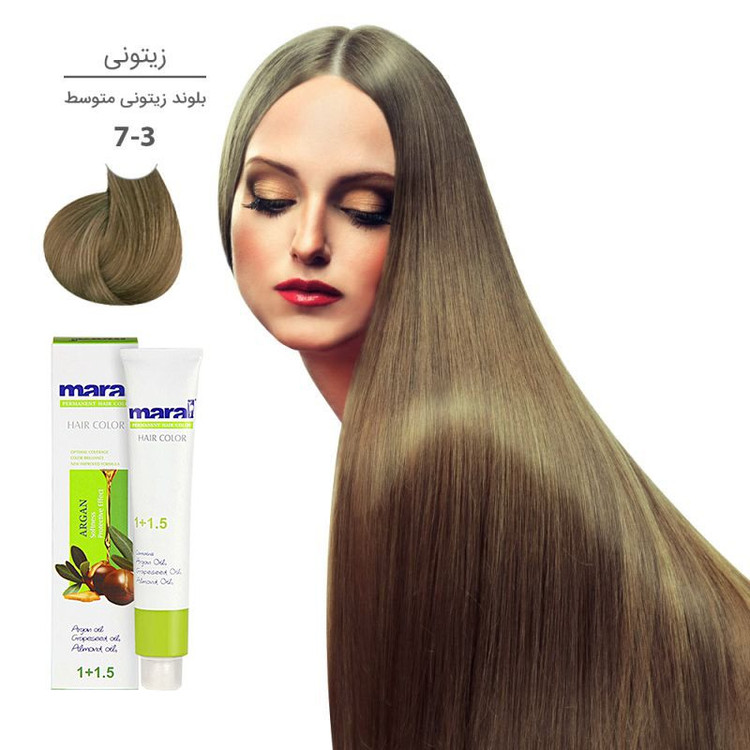 رنگ مو مارال شماره 7.3 رنگ بلوند زیتونی حجم 100 میلی لیتر