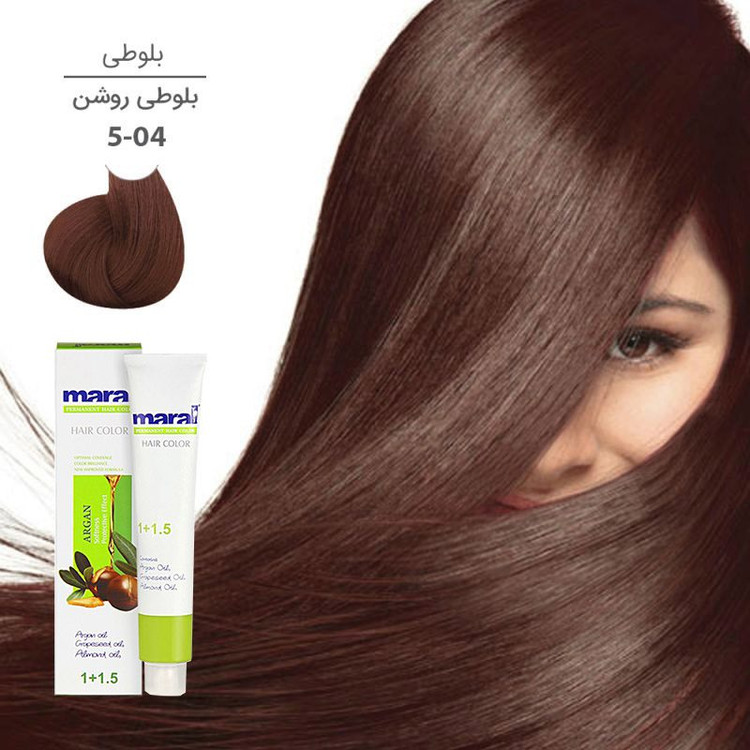 رنگ مو مارال سری بلوطی مدل بلوطی روشن شماره 5.04 حجم 100 میلی لیتر