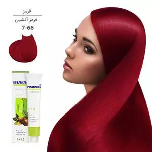 رنگ مو مارال با رنگ قرمز آتشین شماره 7.66، حجم 100 میلی‌لیتر