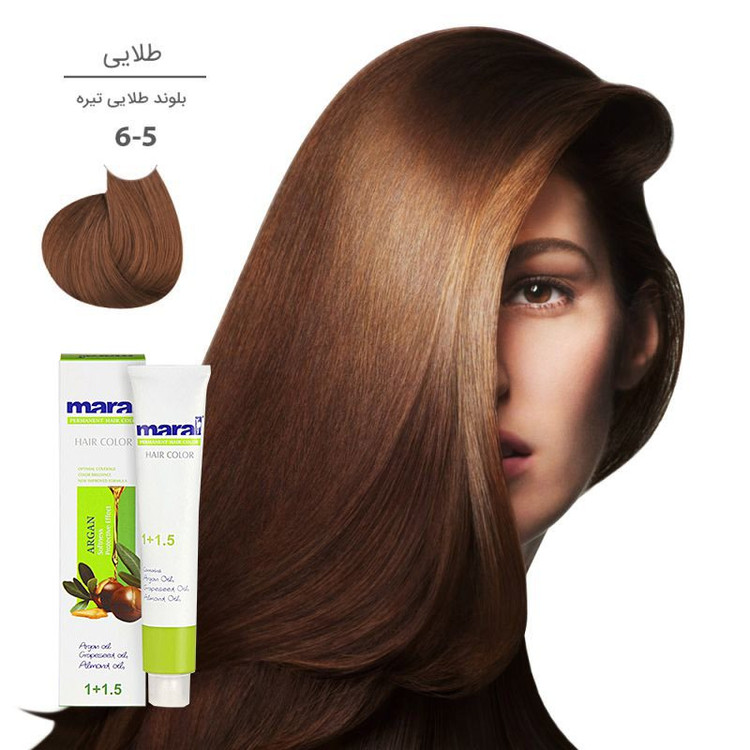 رنگ مو مارال با رنگ بلوند طلایی تیره شماره 6.5، حجم 100 میلیلیتر