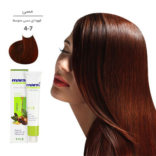 رنگ مو مارال با رنگ قهوه ای مسی متوسط شماره 4.7، حجم 100 میلیلیتر