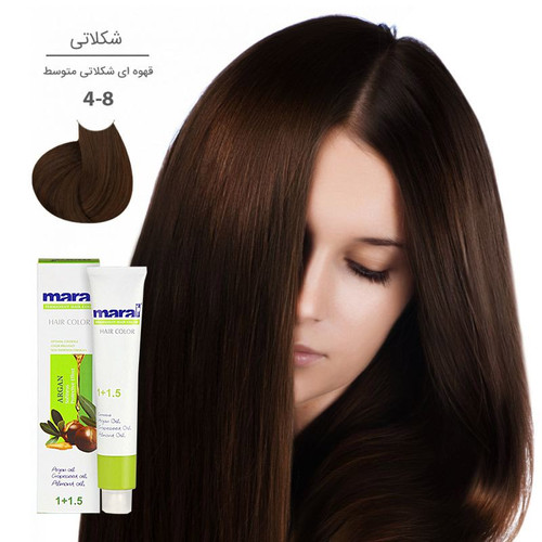 رنگ مو مارال با رنگ قهوه ای شکلاتی متوسط شماره 4.8 ، حجم 100 میلیلیتر