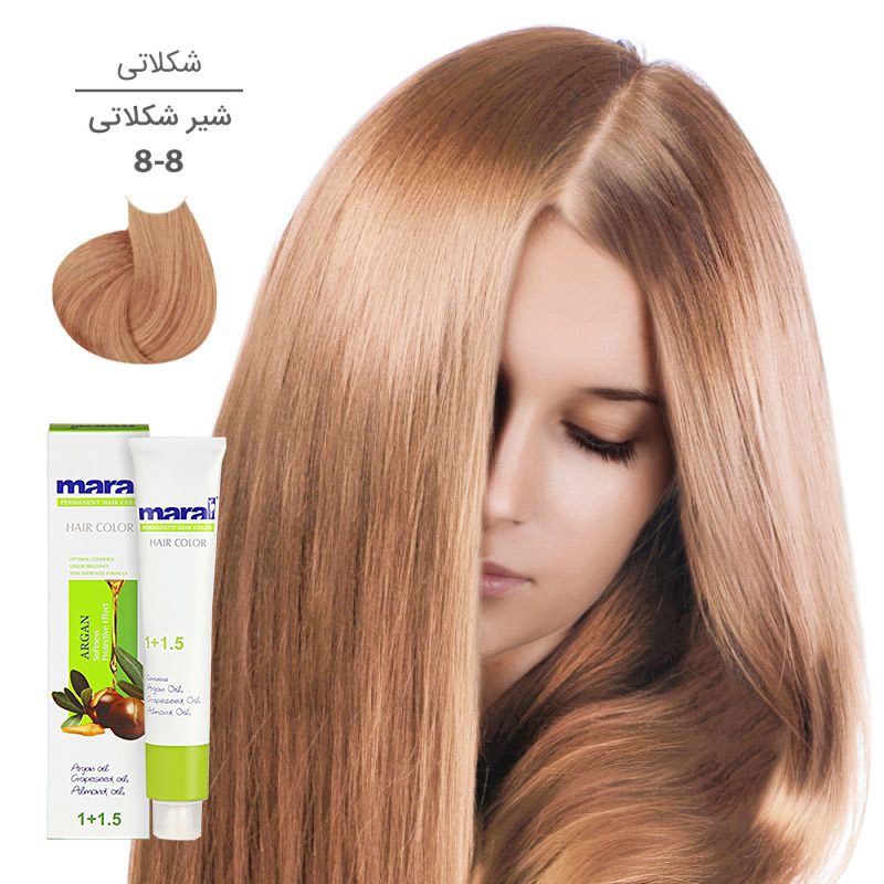 رنگ مو مارال با رنگ شیر شکلاتی شماره 8.8 ، حجم 100 میلی‌لیتر