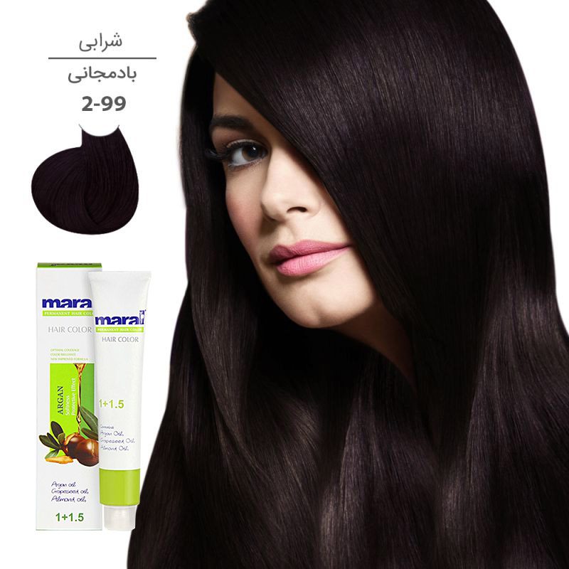 رنگ مو مارال با رنگ بادمجانی شماره 2.99 ، حجم 100 میلی‌لیتر