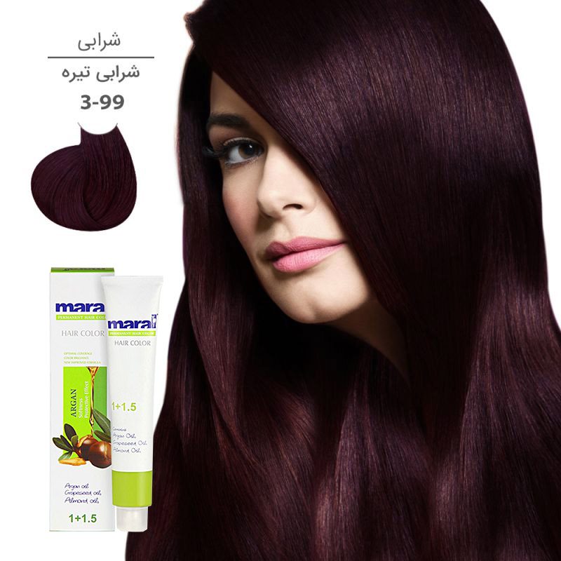 رنگ مو مارال با رنگ شرابی تیره شماره 3.99 ، حجم 100 میلی‌لیتر