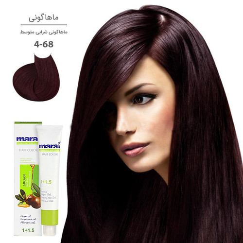 رنگ مو مارال با رنگ ماهاگونی شرابی متوسط شماره 4.68 ، حجم 100 میلیلیتر