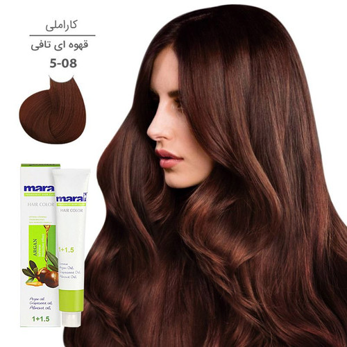 رنگ مو مارال با رنگ قهوه ای تافی شماره 5.08 ، حجم 100 میلی لیتر