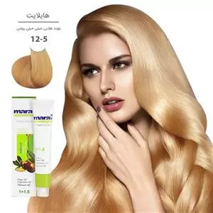 رنگ مو مارال شماره 12.5 حجم 100 میلی لیتر رنگ بلوند طلائی خیلی خیلی روشن